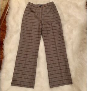 HARVE BENARD Chic Checkered 100% Wool Trousers